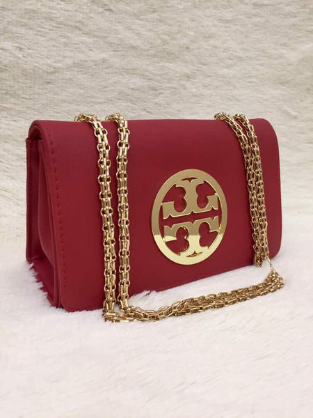 Bridal bag with golden buckle