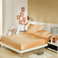 Double bed sheet in golden color