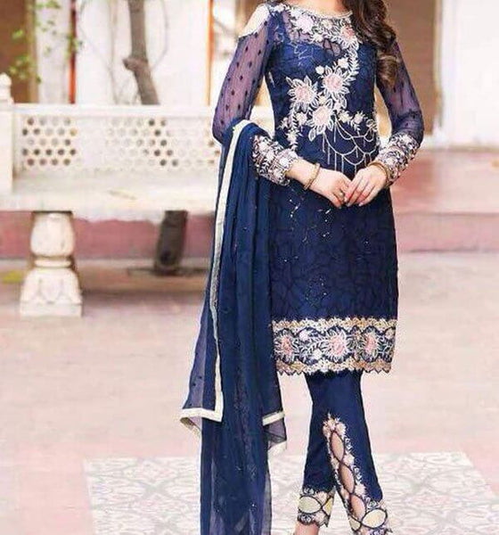 Heavy Embroidered Net Suit